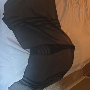 BB Dakota Black Knit Fabric Poncho Reversible Black Or Gray